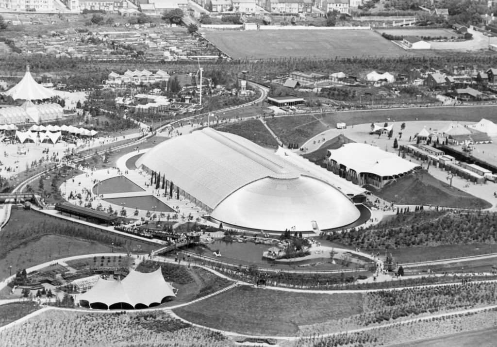 #80 Aerial view of Liverpool’s International Garden Festival, 7th July 1984.
