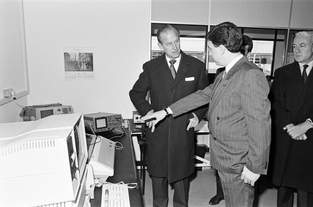 #108 Prince Philip, Duke of Edinburgh visits Wavertree Technology Park, Liverpool, 20th February 1987.
