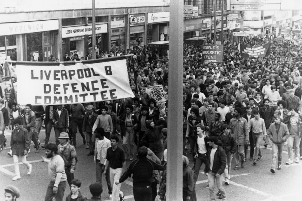 #132 Demonstration against police violence in Liverpool on August 15, 1981