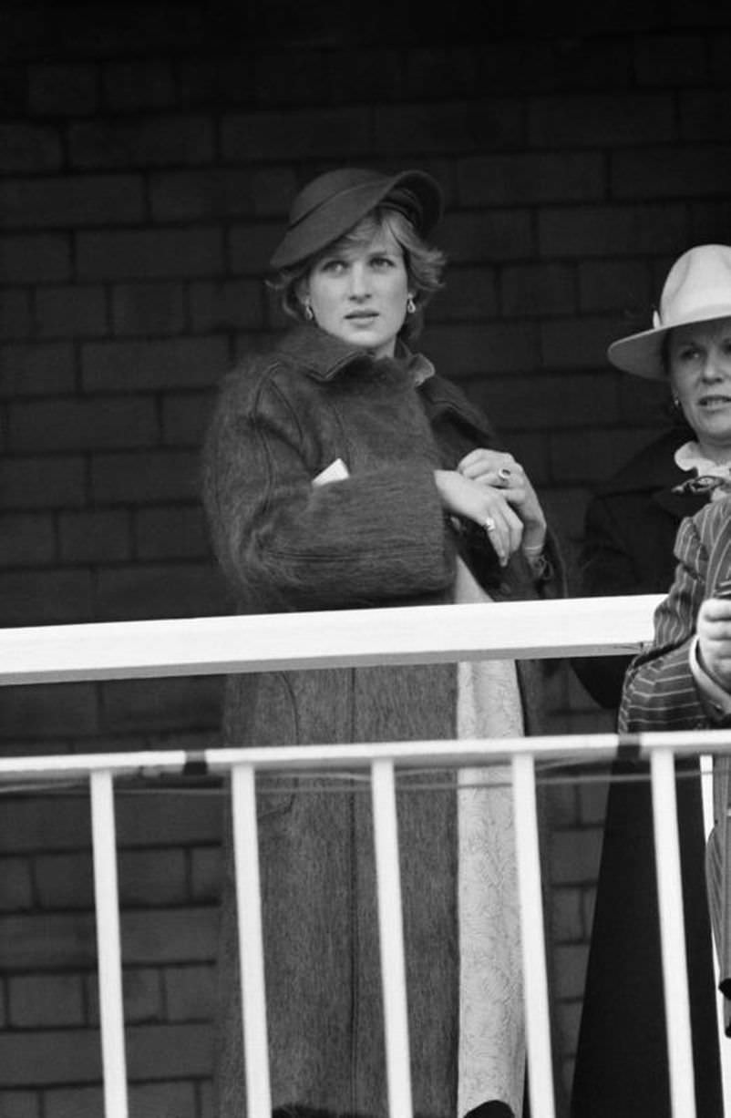 #37 Princess Diana at Aintree Racecourse for the the Grand National horserace. 3rd April 1982.