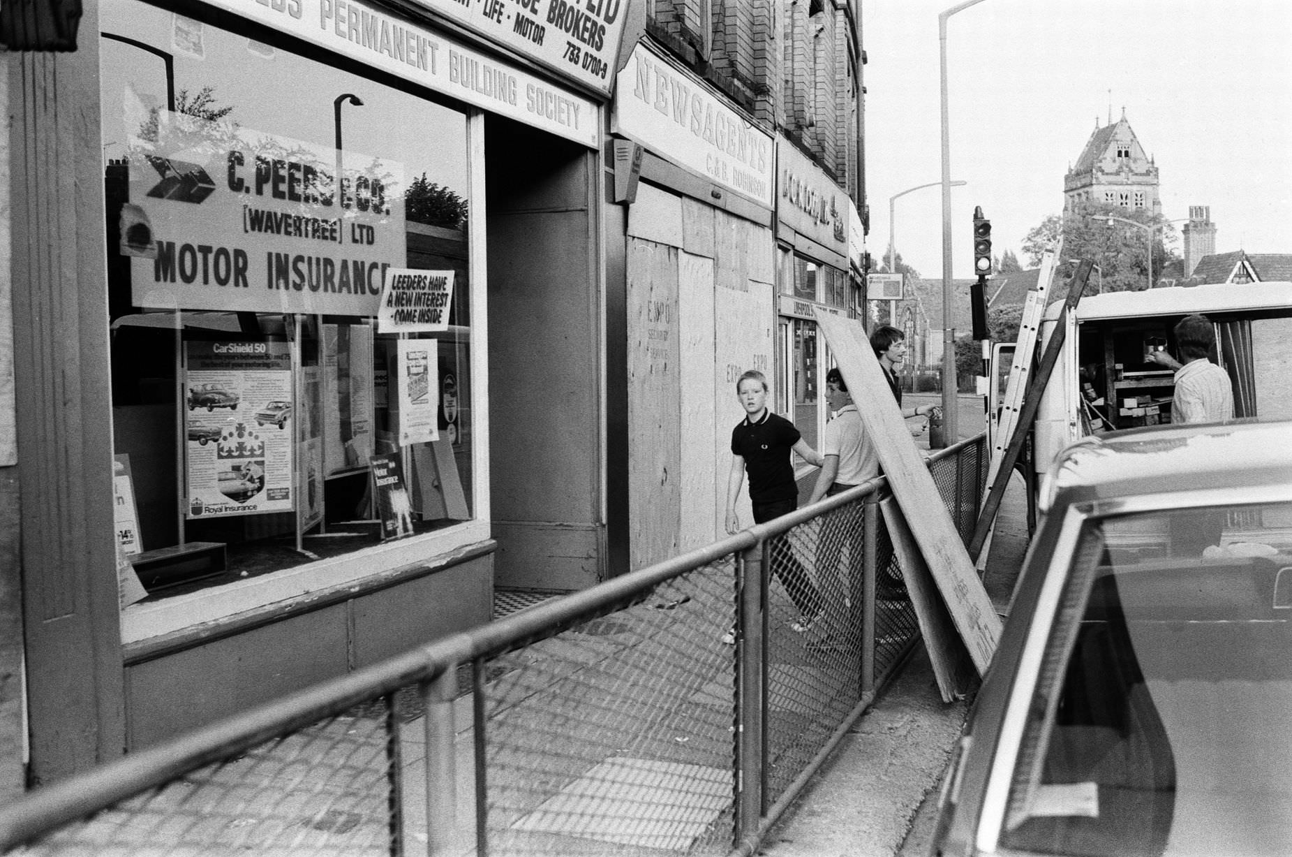 #52 Life in Toxteth, Liverpool. These pictures taken a few days after the riots, 9th July 1981