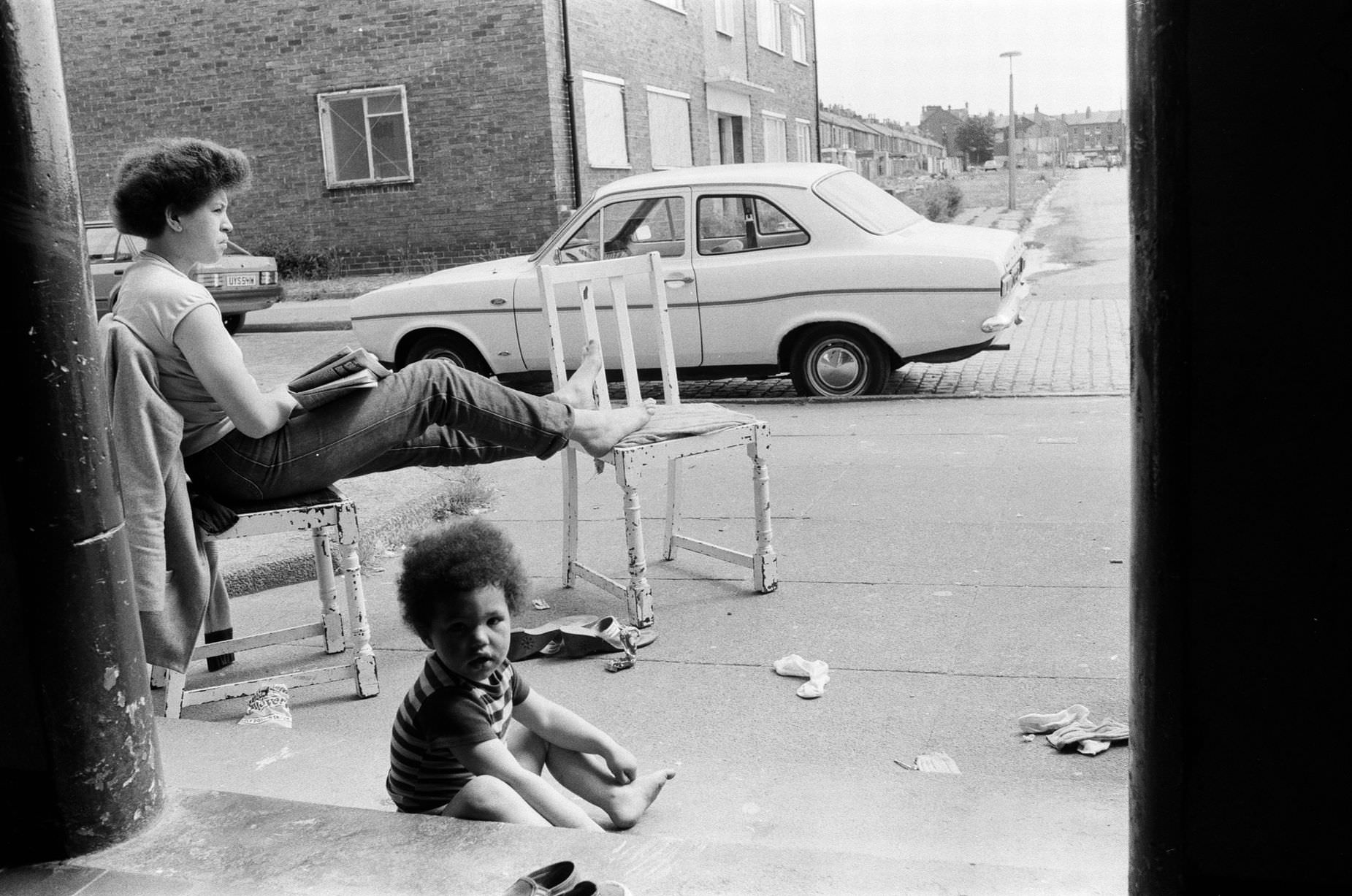 #55 Life in Toxteth, Liverpool. These pictures taken a few days after the riots, 9th July 1981