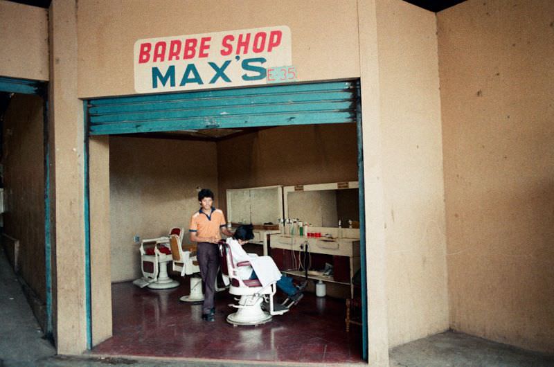 #5 Barbershop at the Mercado Oriental, Managua, Nicaragua, 1985