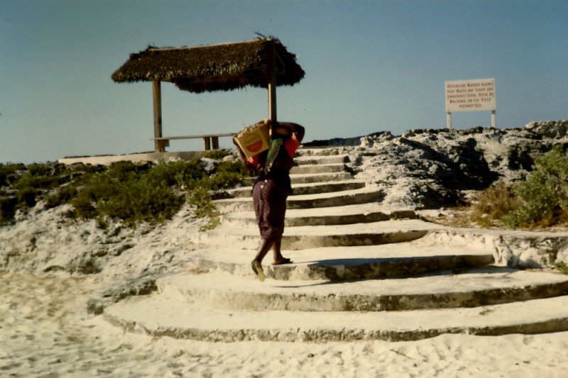 #29 Woman carrying seaweed, Nassau, 1960