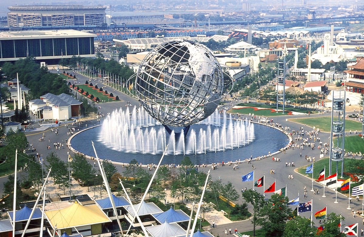 #1 The Unisphere, the 12-story stainless-steel globe at the heart of the 1964 World’s Fair.