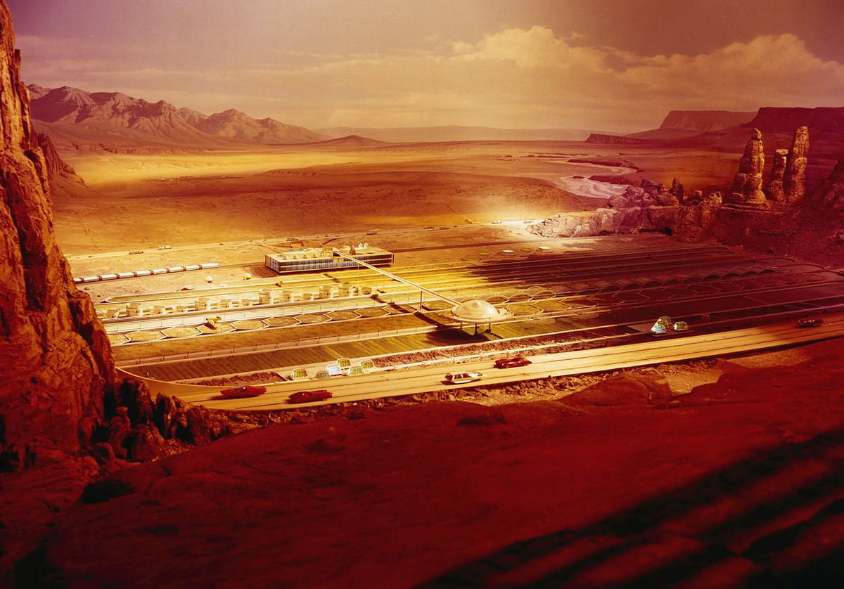 #14 A future vision of the American Southwest in the Futurama exhibit in the General Motors Pavilion.