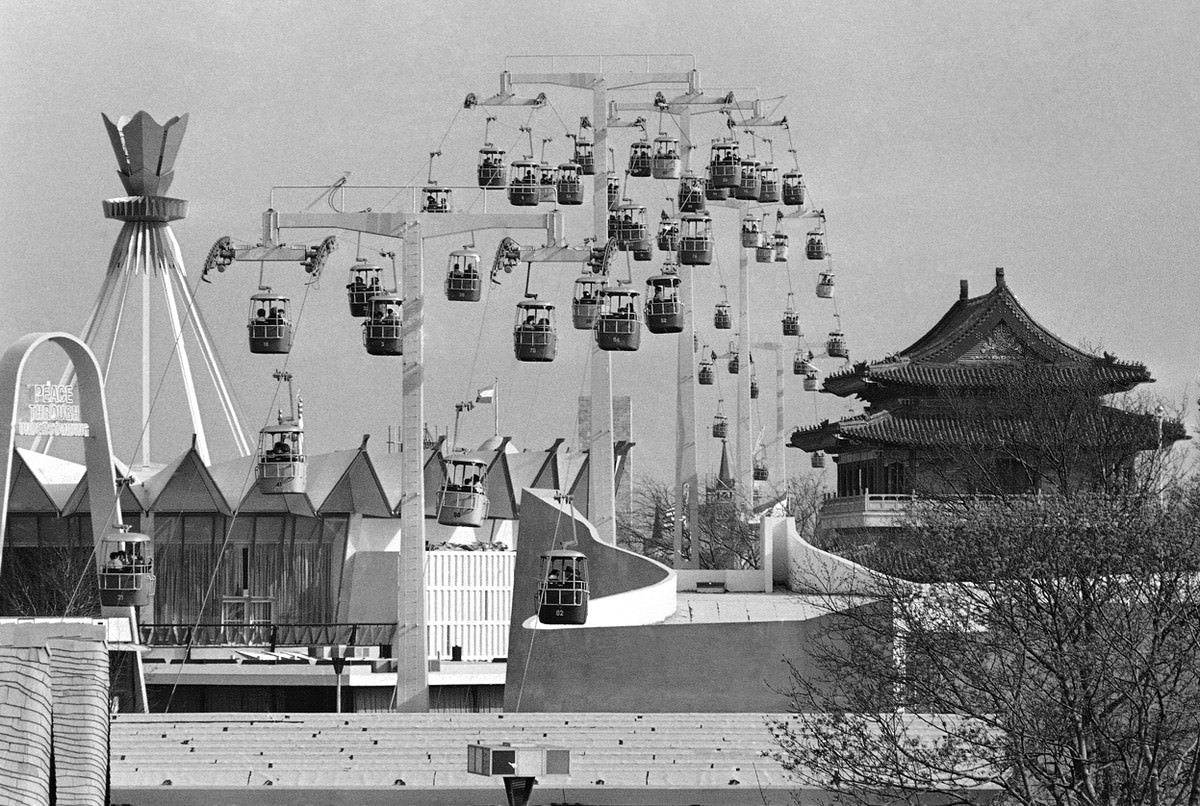 #6 The Swiss sky ride at the New York World’s Fair on April 23, 1964.