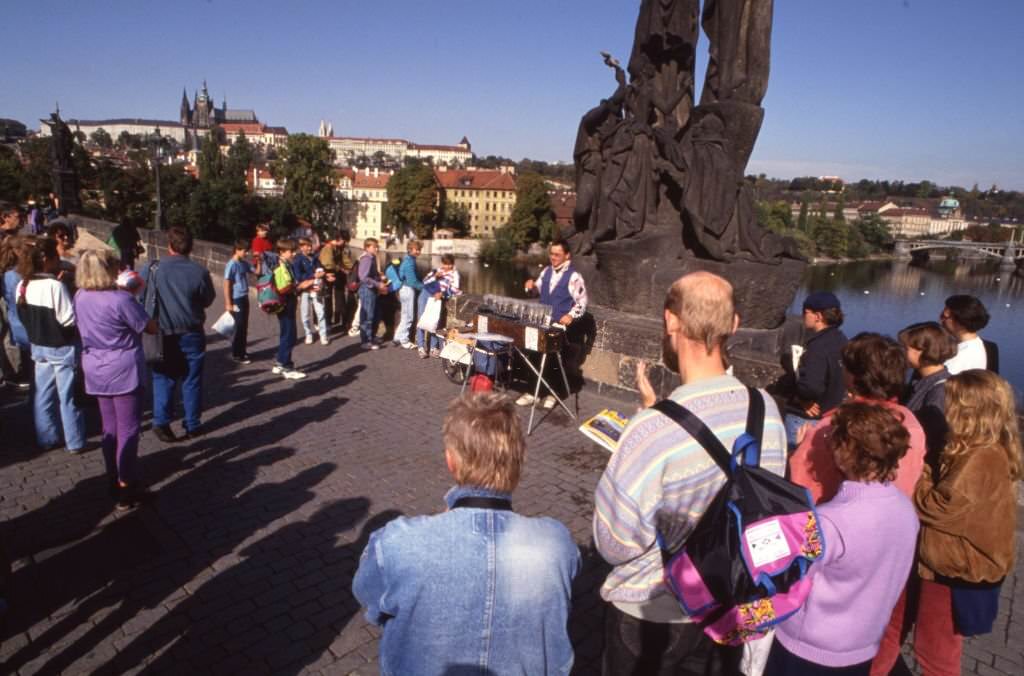 #85 Street musician in Prague, 1992
