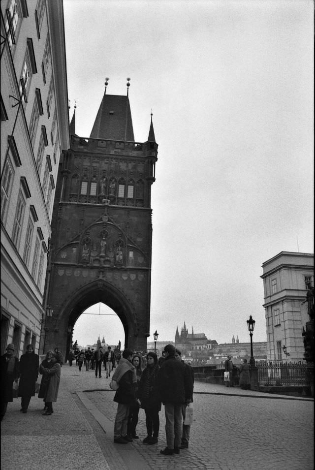 #57 Approaching Charles Bridge, Prague, 1995