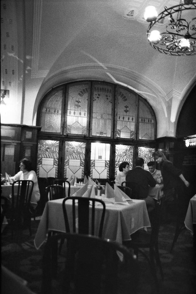 #58 Basement restaurant, Grand Hotel Europa, Wenceslas Square, Prague, 1995