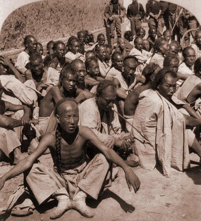 #16 Boxer Prisoners Captured By 6th US Cavalry, Tientsin, China, 1901