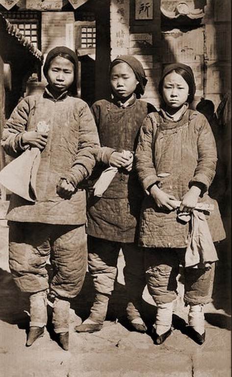 #32 Foot Bound Girls, Liao Chow, Shansi, China, 1930