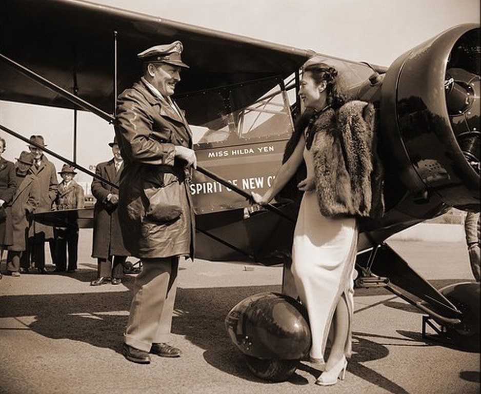 #49 Chinese Aviatrix Receives Gift of new Plane From Colonel Roscoe Turner, Washington, D.C., 1939