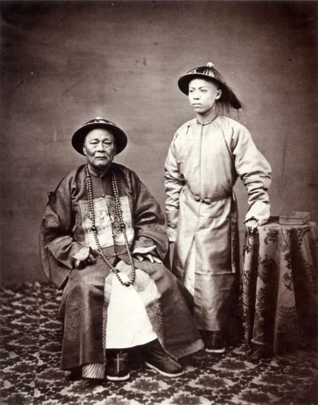 #1 Mandarin and son, Canton, 1861-64