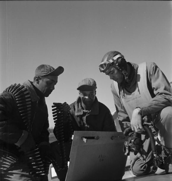 #24 Tuskegee airmen Roscoe C. Brown, Marcellus G. Smith, and Benjamin O. Davis