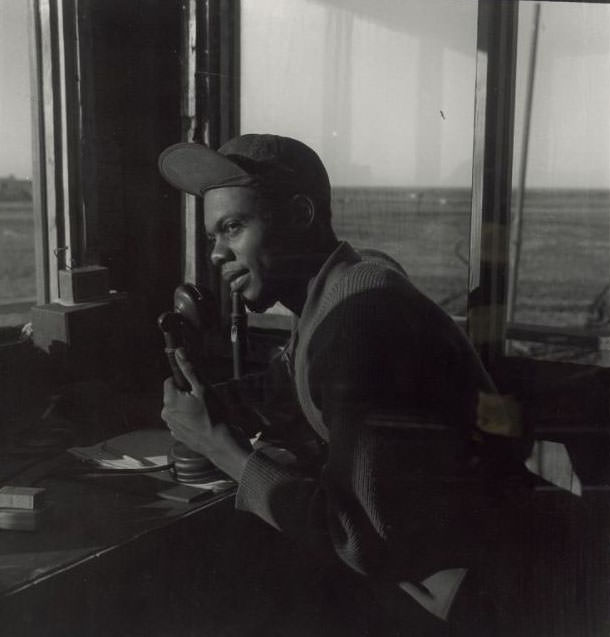 #5 Sgt. William P. Bostic, 301st F.S. in control tower