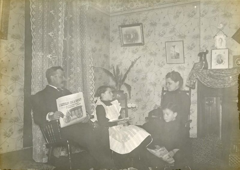 #4 Family reading in corner of room
