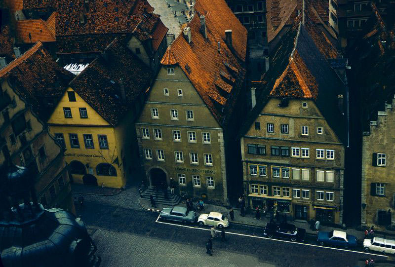 #94 View from the tower of the town hall, Rothenburg ob der Tauber, 1960s
