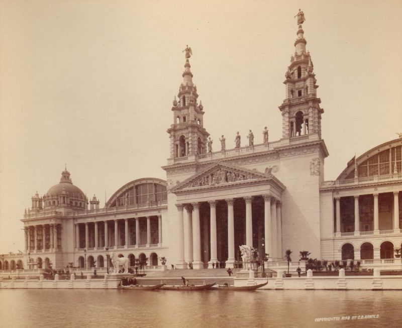 #90 East portal of Machinery Hall, World’s Columbian Exposition, Chicago, 1893