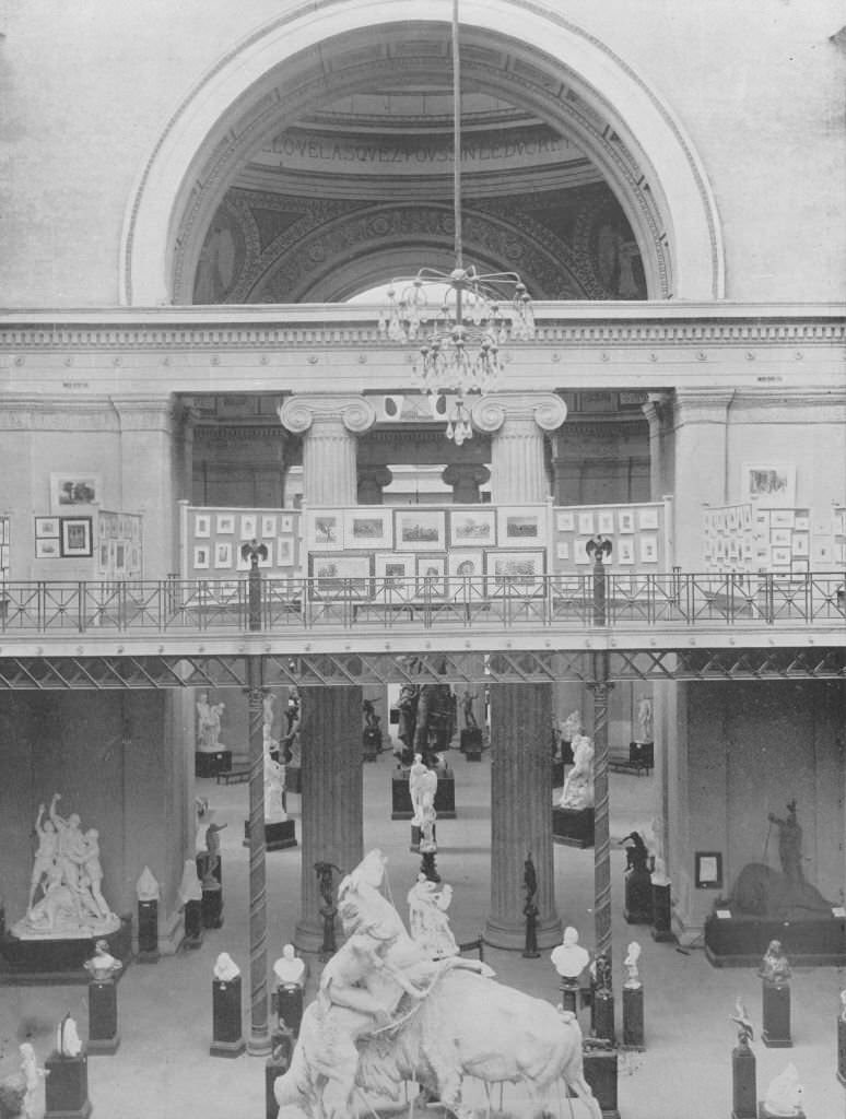 #1 A section in the Gallery of Fine Arts viewed from the north court, at the World’s Columbian Exposition in Chicago, 1893.