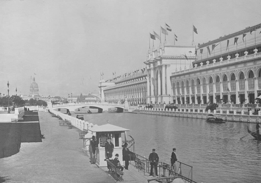#117 East Plaza Of The Electricity Buildings at The World’s Columbian Exposition, 1893