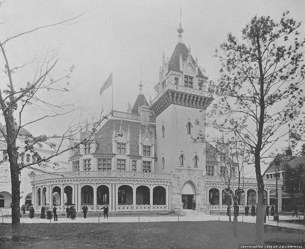 #18 The Indiana State Building at the World’s Columbian Exposition in Chicago, Illinois, 1893.