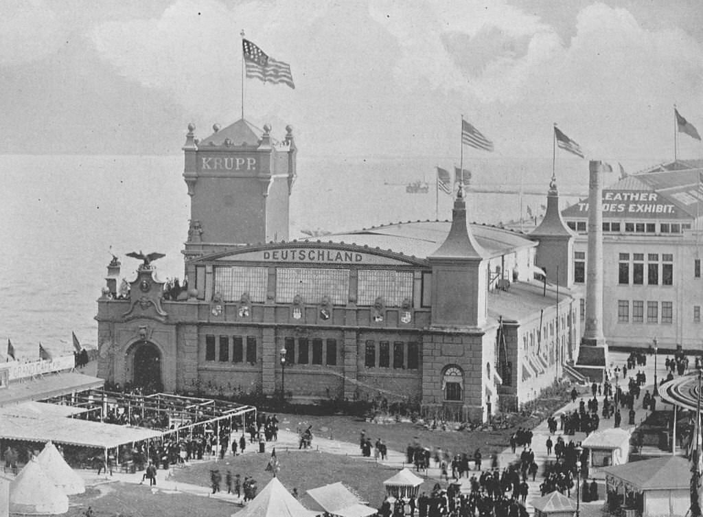 #45 A building erected by Krupp Gun Works at the World’s Columbian Exposition in Chicago, 1893.