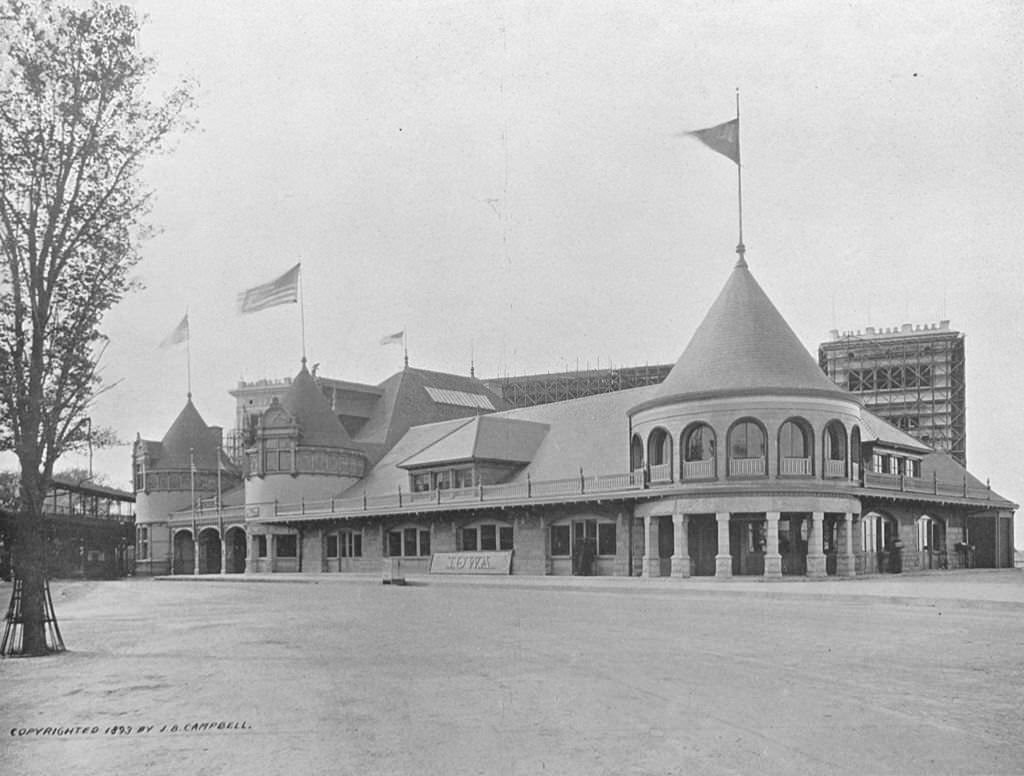 #111 The view of the Iowa State Building at the World’s Columbian Exposition in Chicago, Illinois, 1893.
