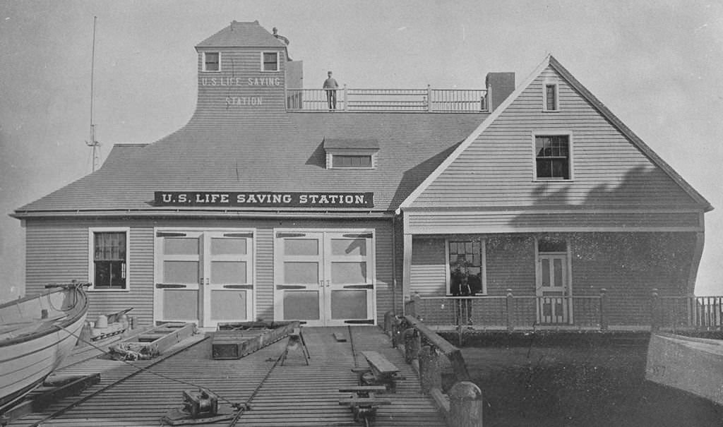 #60 A reproduction of a United States Life Saving Station at the World’s Columbian Exposition in Chicago, 1893.