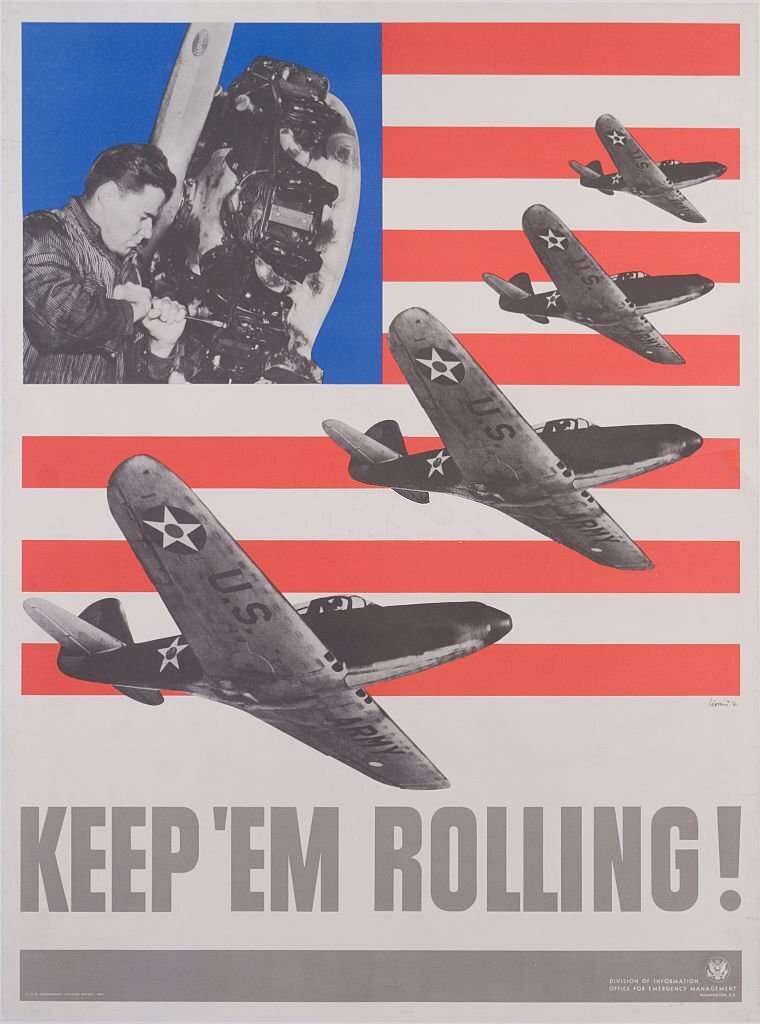 #13 Keep ’em Rolling! Poster by Leo Lionni.