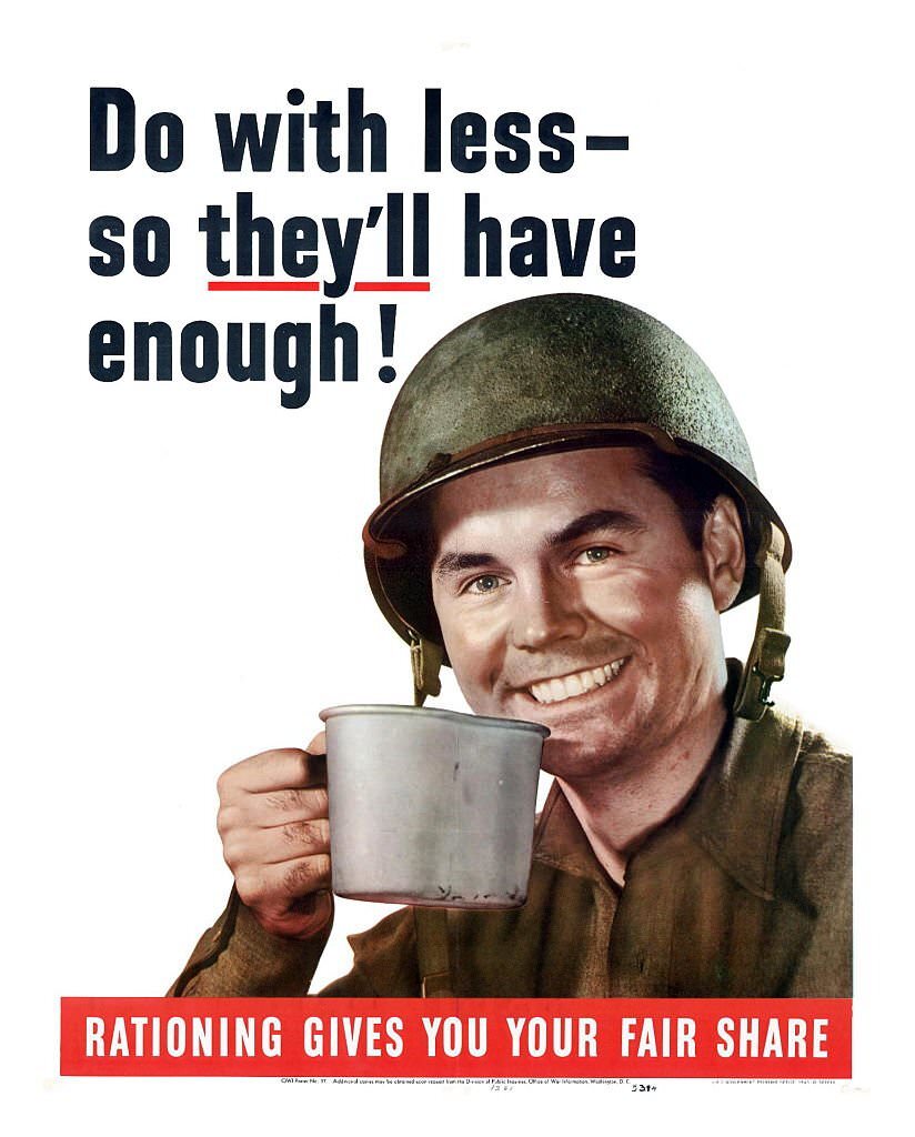 #128 World War Two, American Patriotic Poster.