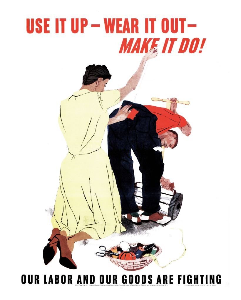 #146 World War Two, American Patriotic Poster.