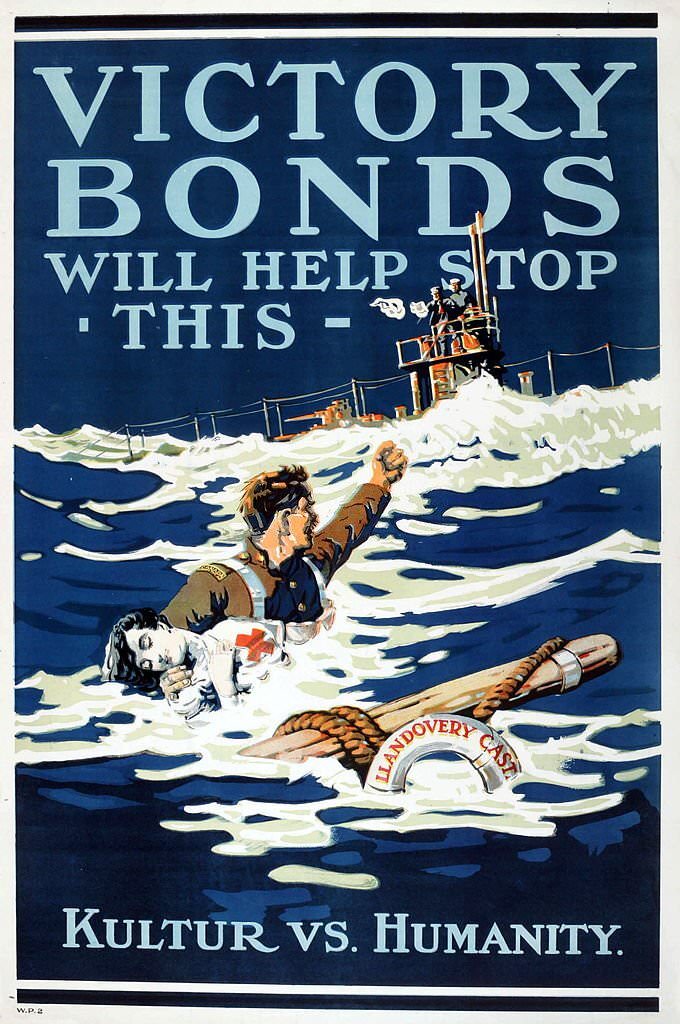 #178 WWII poster “Victory Bonds Will Help Stop This”