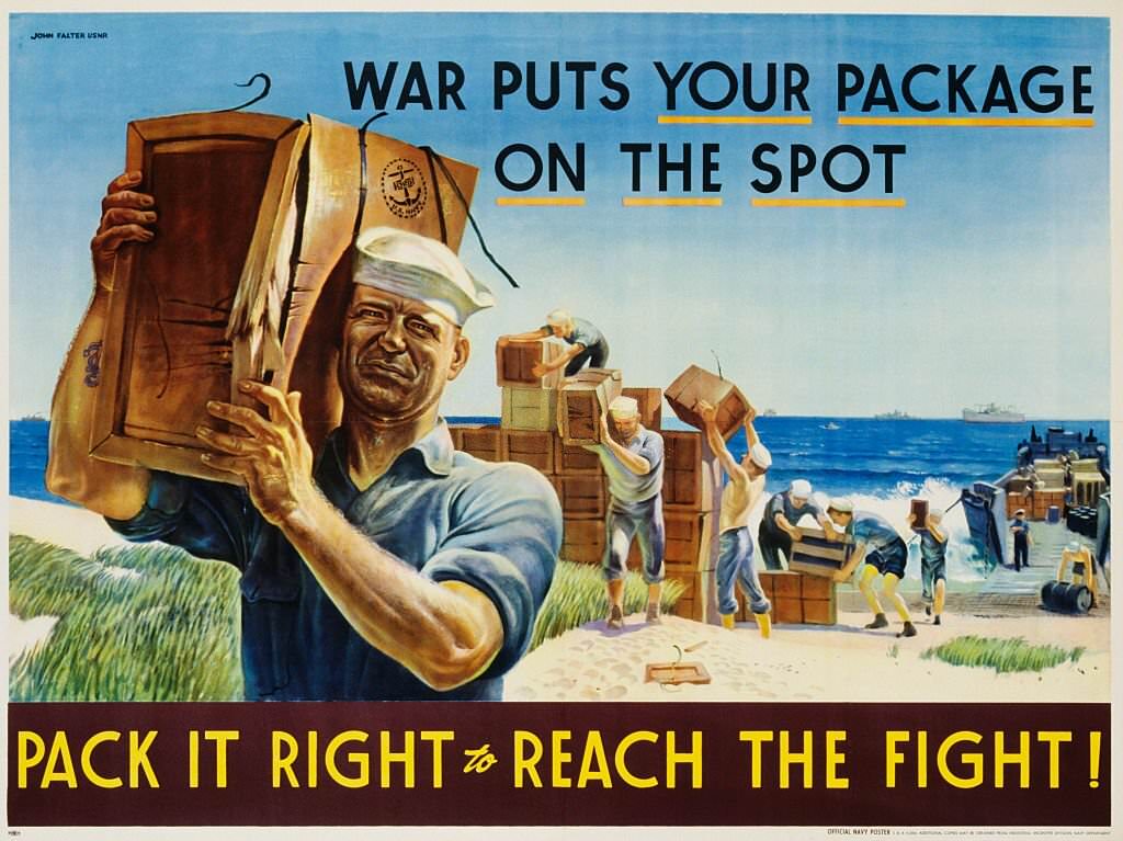 #31 Pack It Right to Reach the Fight! Poster by John Falter