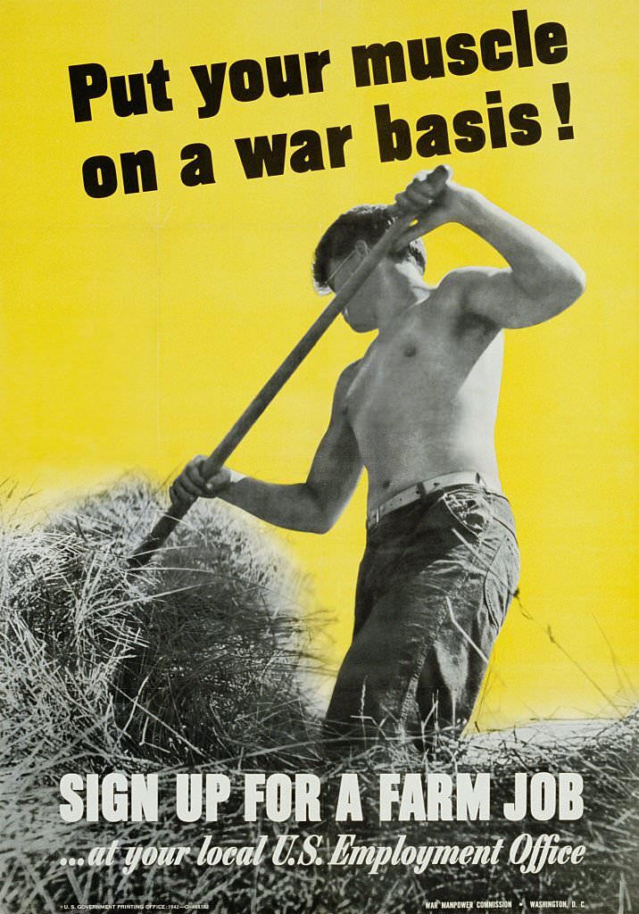 #74 Put Your Muscle on a War Basis! Poster