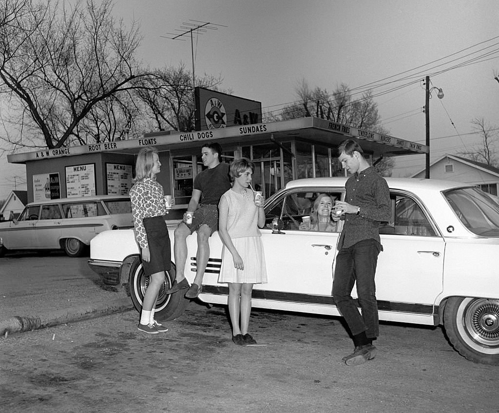 #2 Teenagers at a Drive-in eatery in Kansas, 1967