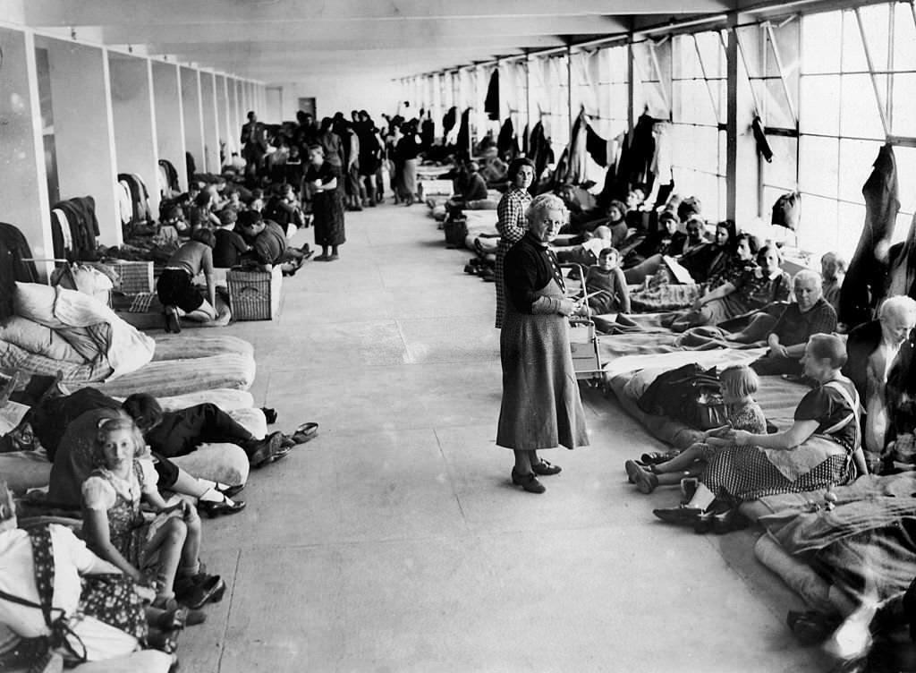 #5 Refugee Families Of The Sudetes At Masaryk Stadium Near Prague in 1938