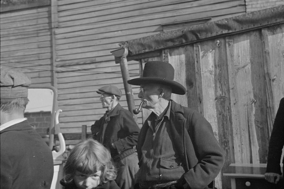 #17 Old man at furniture auction, Hagerstown, Maryland
