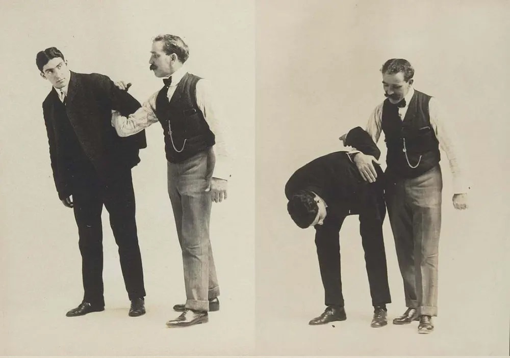Historic Victorian Self-defense Guide that shows different Self-defense Maneuvers, 1895 Sports