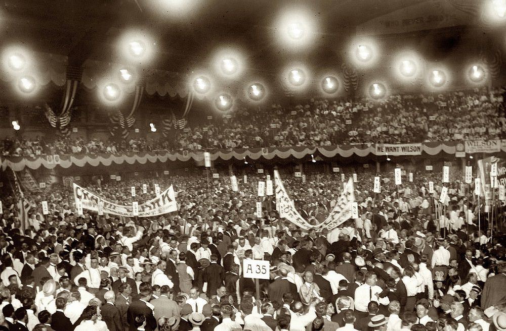 #10 Supporters of House Speaker Champ Clark for president at the Democratic nominating convention in Baltimore, June 1912.