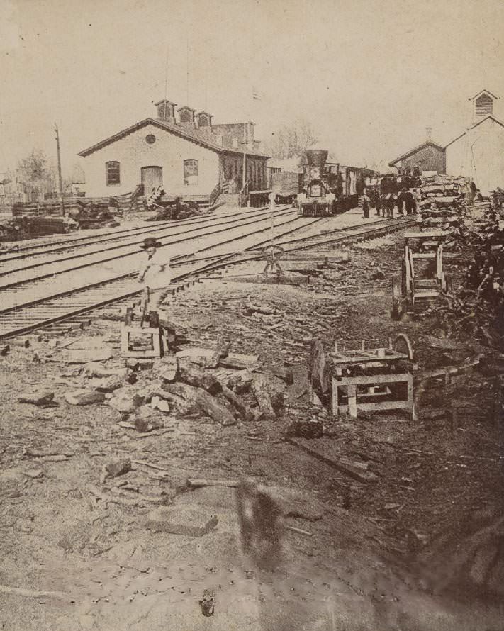 #19 San Jose railyard of the SF & SJ RR, 1860s