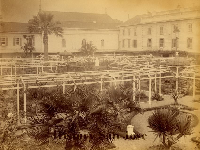#96 Garden, Santa Clara College, 1890