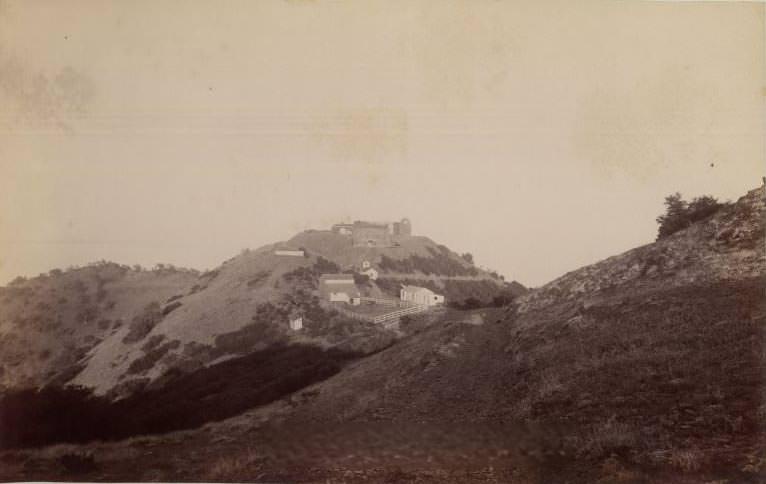#38 Lick Observatory seen in the distance atop Mount Hamilton, 1884