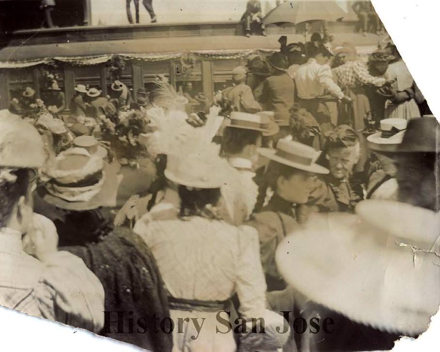 #137 Company “B” leaving, Broad Gauge Depot, 1898