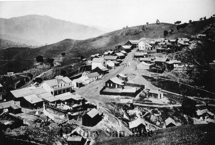 #60 Spanish town, New Almaden Mines, 1885