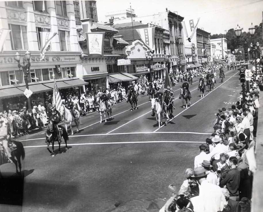#90 Mounted Unit in Admission Day Parade, 1949