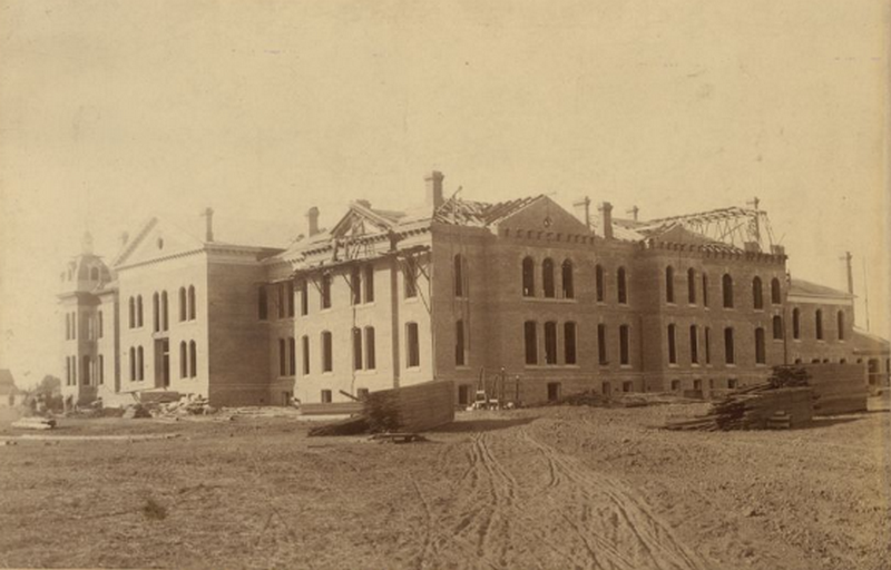 #143 College of Notre Dame under construction, 1895