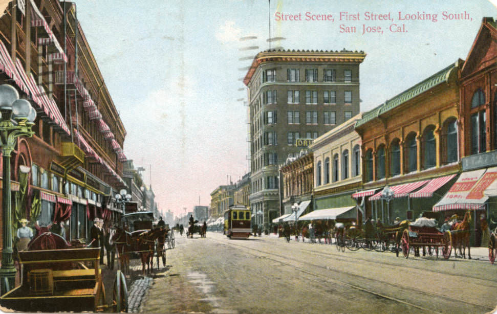 #200 First Street Looking South, 1908