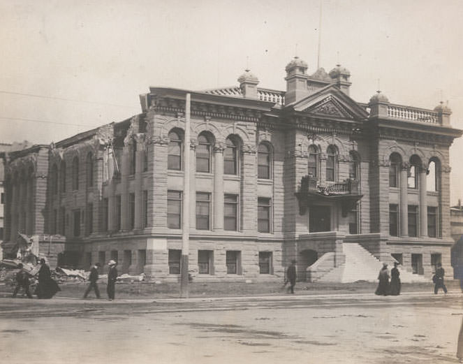 #213 Hall of Justice, Market and St. James Street, San Jose, 1906