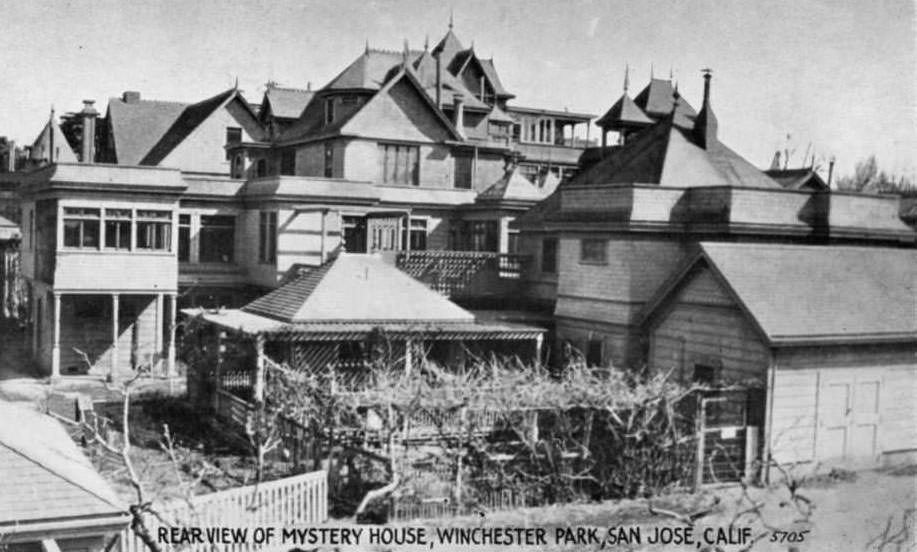 #192 Rear View of the Winchester Mystery House, 1910s